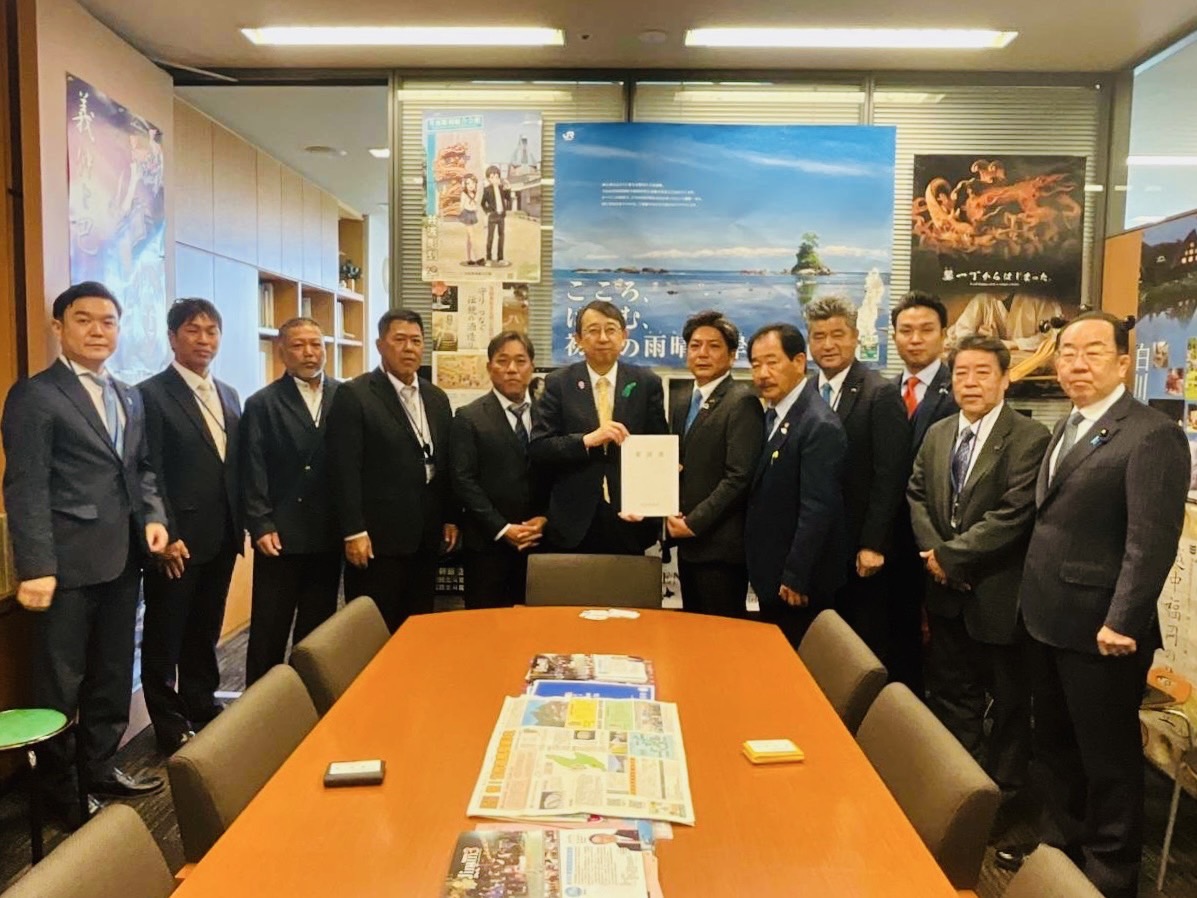 尖閣諸島海域でのブイ設置を石破茂首相に直接要請